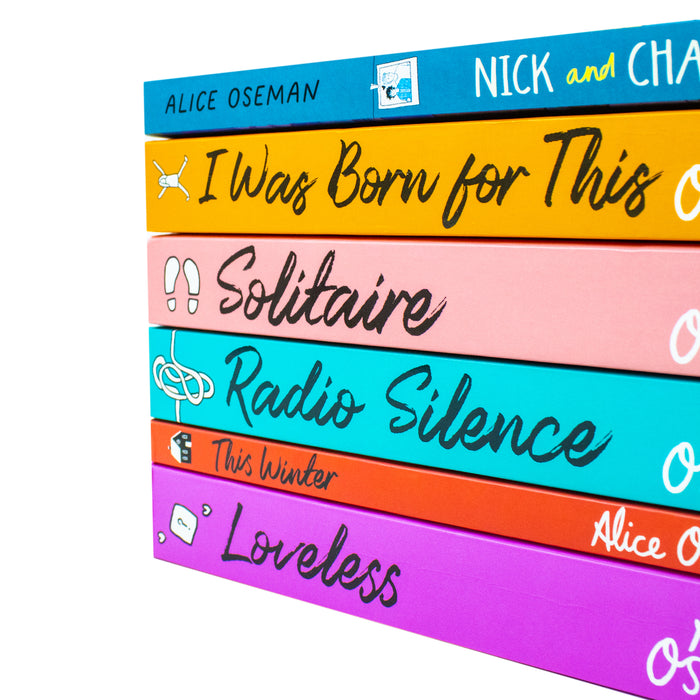Alice Oseman Collection 6 Books Set (Solitaire, Loveless, This Winter, Radio Silence, Nick and Charlie, I Was Born for This) - The Book Bundle