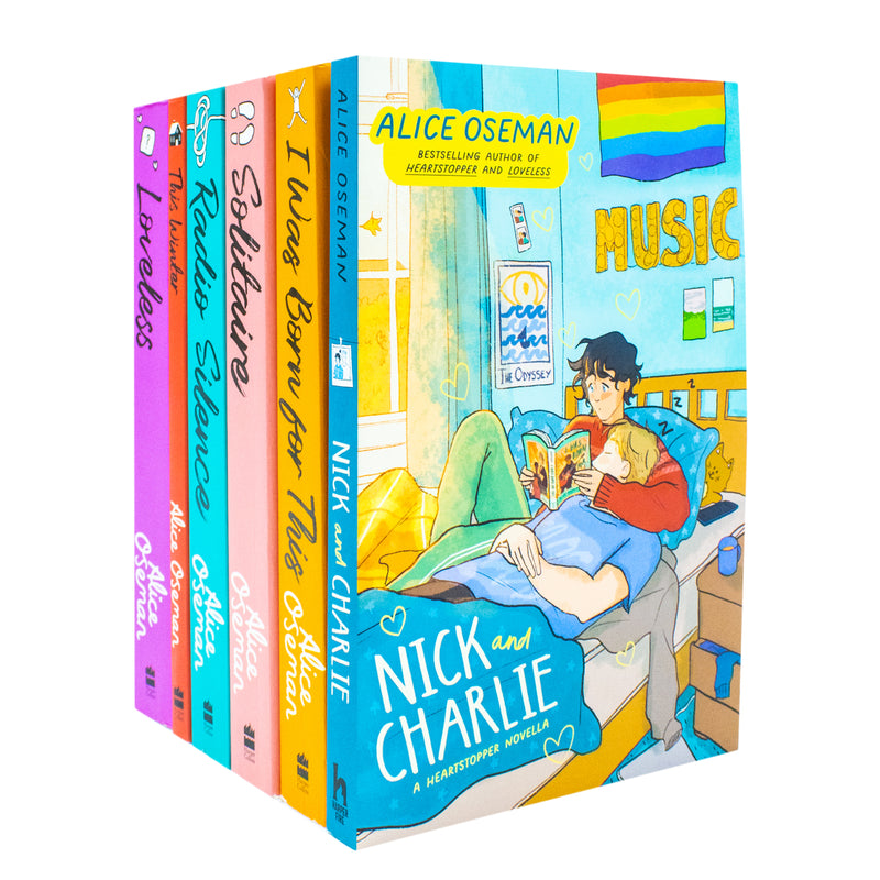 Alice Oseman Collection 6 Books Set (Solitaire, Loveless, This Winter, Radio Silence, Nick and Charlie, I Was Born for This) - The Book Bundle