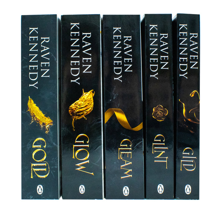 The Plated Prisoner Series 5 Books Collection Set by Raven Kennedy (Gild, Glint, Gleam, Glow, Gold) - The Book Bundle