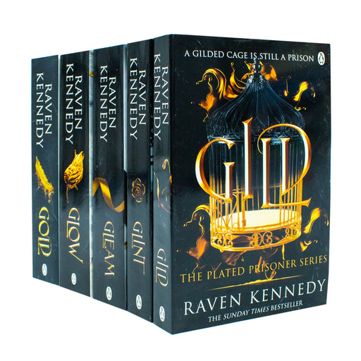 The Plated Prisoner Series 5 Books Collection Set by Raven Kennedy (Gild, Glint, Gleam, Glow, Gold) - The Book Bundle