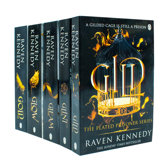 The Plated Prisoner Series 5 Books Collection Set by Raven Kennedy (Gild, Glint, Gleam, Glow, Gold) - The Book Bundle