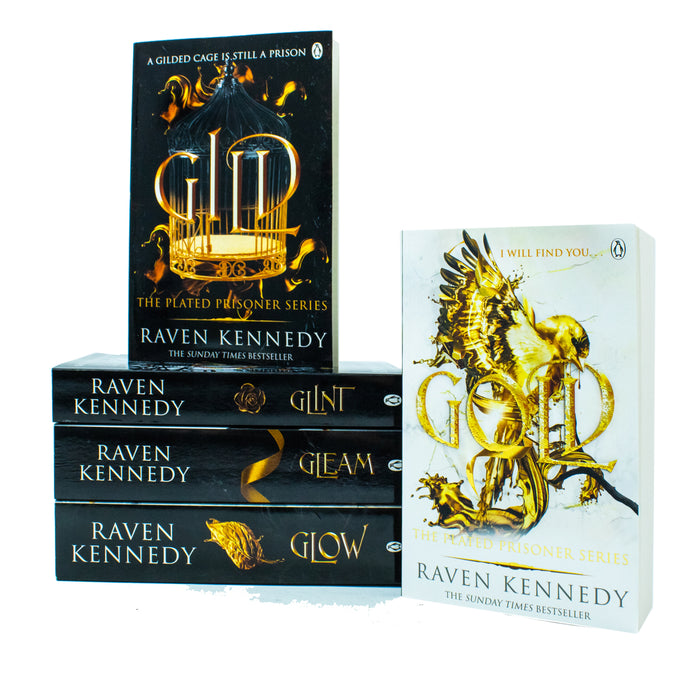 The Plated Prisoner Series 5 Books Collection Set by Raven Kennedy (Gild, Glint, Gleam, Glow, Gold) - The Book Bundle