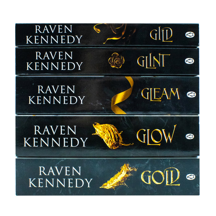 The Plated Prisoner Series 5 Books Collection Set by Raven Kennedy (Gild, Glint, Gleam, Glow, Gold) - The Book Bundle