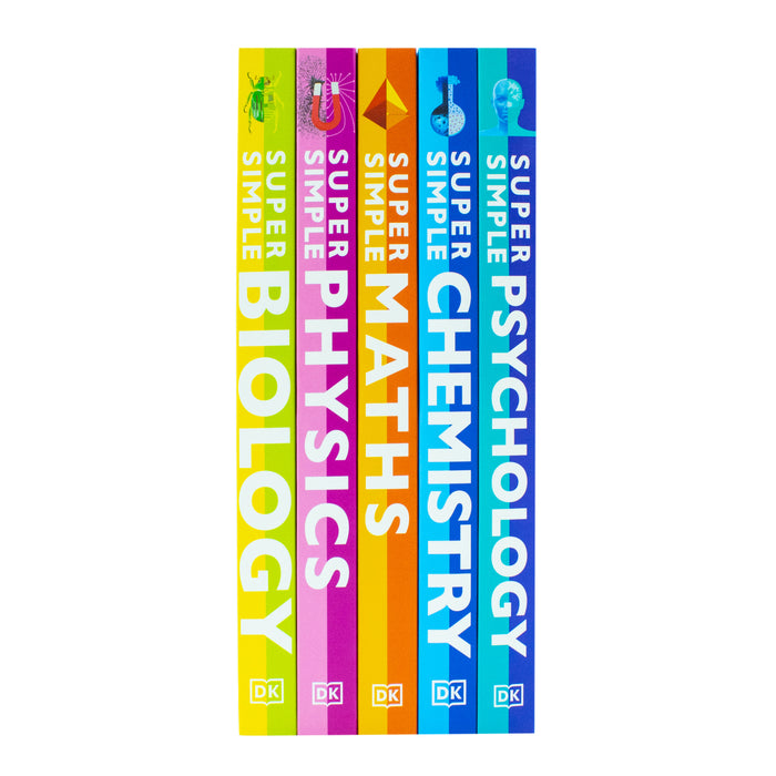Super Simple The Ultimate Bitesize Study Guide 5 Books Collection Set By DK (Maths, Physics, Chemistry, Biology and Psychology) - The Book Bundle
