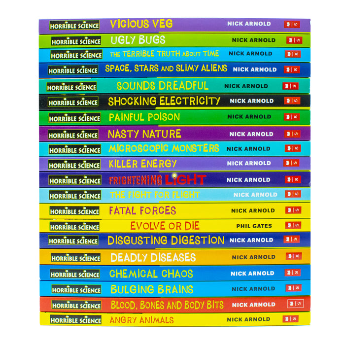 Horrible Science Bulging Box of Books 20 Books Box Set by Nick Arnold (Disgusting Digestion) - The Book Bundle
