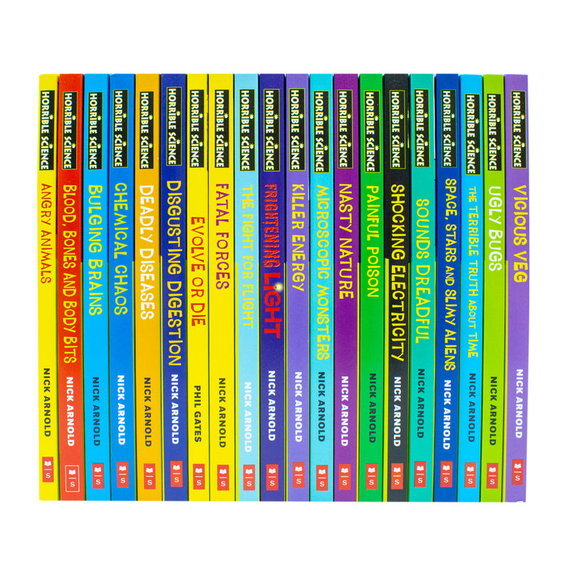 Horrible Science Bulging Box of Books 20 Books Box Set by Nick Arnold (Disgusting Digestion) - The Book Bundle