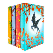 Deluxe Hunger Games box set by Suzanne Collins including Catching Fire and Mockingjay, featuring four Scholastic books in a collectible collection.