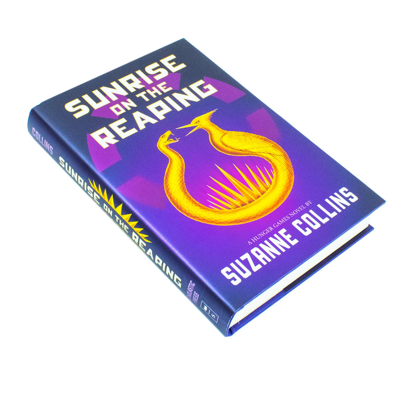 Hardcover of "Sunrise on the Reaping" from The Hunger Games series by Suzanne Collins, featuring the book cover with title and artwork.