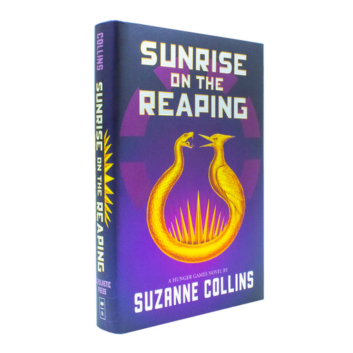Hardcover of "Sunrise on the Reaping" from The Hunger Games series by Suzanne Collins, featuring book cover art.