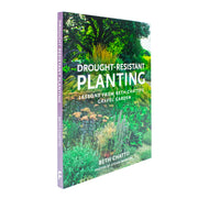 Paperback book titled "Drought-Resistant Planting" by Beth Chatto and Steven Wooster, featuring a cover image with plants and gravel.