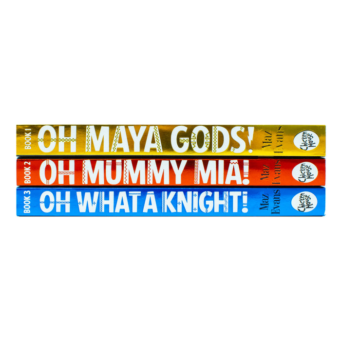 Gods Squad Series Collection 3 Books Set by Maz Evans (Oh Maya Gods,Oh Mummy Mia) - The Book Bundle