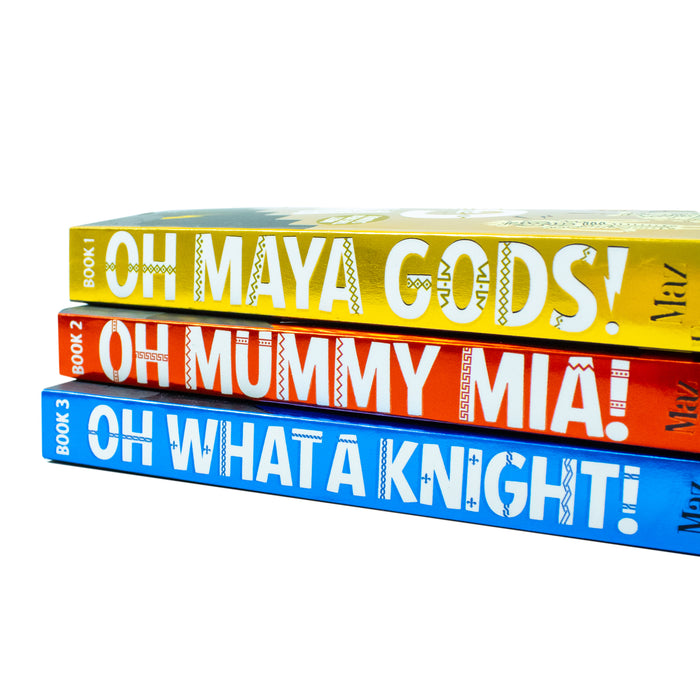 Gods Squad Series Collection 3 Books Set by Maz Evans (Oh Maya Gods,Oh Mummy Mia) - The Book Bundle
