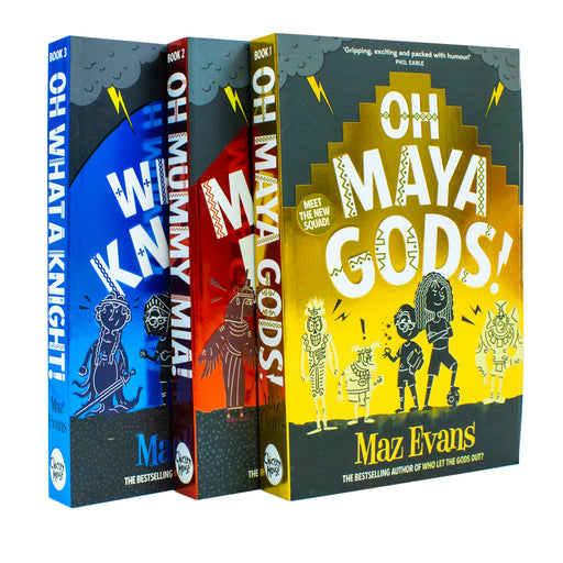 Gods Squad Series Collection 3 Books Set by Maz Evans (Oh Maya Gods,Oh Mummy Mia) - The Book Bundle