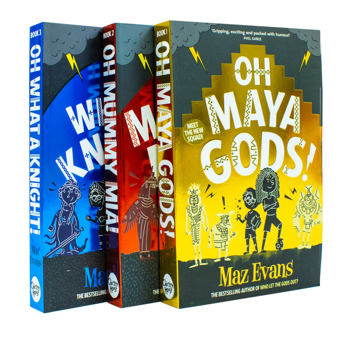 Gods Squad Series Collection 3 Books Set by Maz Evans (Oh Maya Gods,Oh Mummy Mia) - The Book Bundle