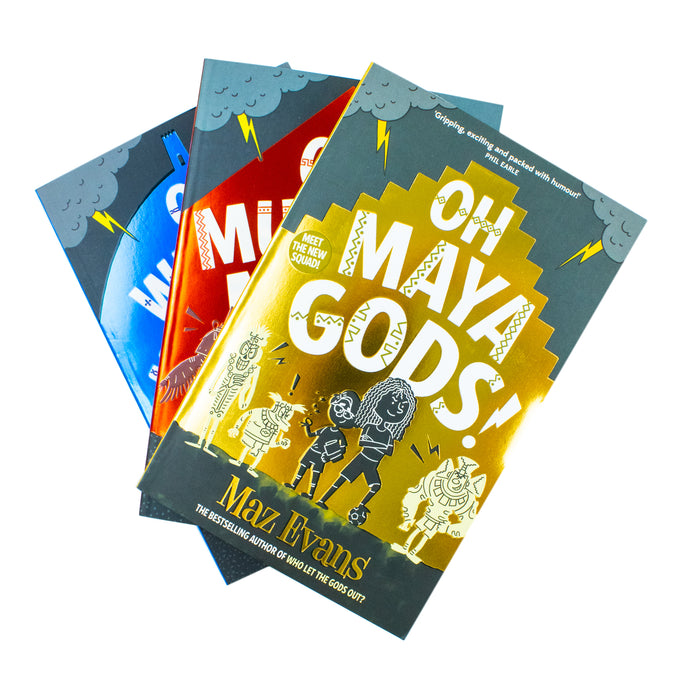 Gods Squad Series Collection 3 Books Set by Maz Evans (Oh Maya Gods,Oh Mummy Mia) - The Book Bundle