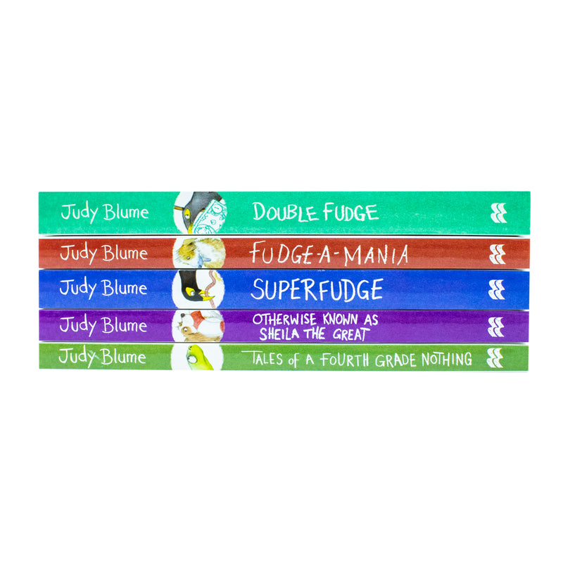 Judy Blume Fudge Series Collection 5 Books Set (Double Fudge, Tales of a Fourth Grade Nothing) - The Book Bundle
