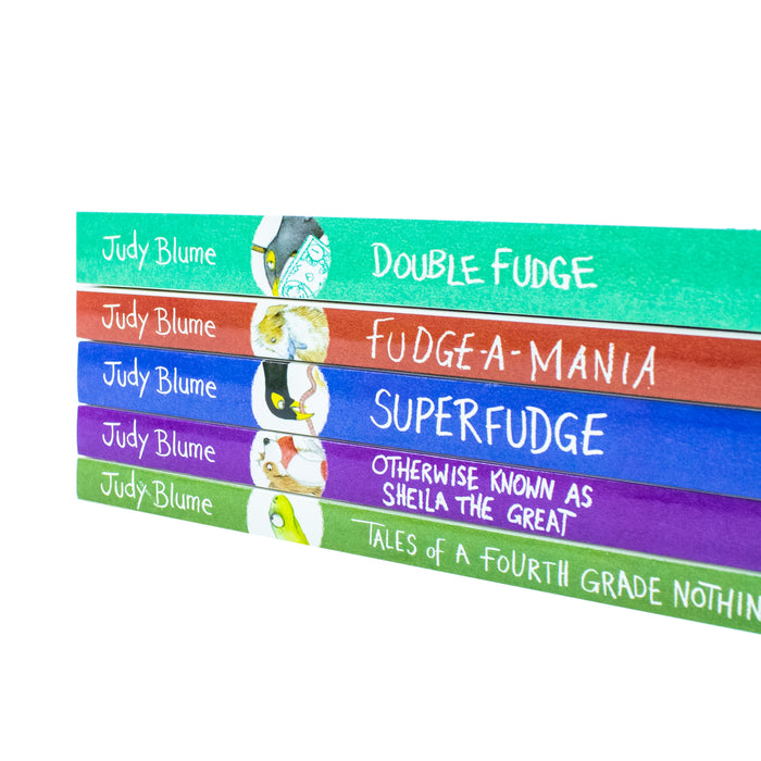 Judy Blume Fudge Series Collection 5 Books Set (Double Fudge, Tales of a Fourth Grade Nothing) - The Book Bundle