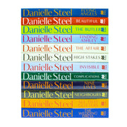 Set of 12 Danielle Steel Collection books including The Wedding Dress, All That Glitters, Neighbours, and Nine Lives in a box set.