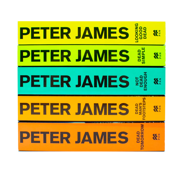 Roy Grace Series Books 1-5 Collection Set by Peter James (Dead Simple, Looking Good Dead, Not Dead Enough, Dead Man's Footsteps, Dead Tomorrow) - The Book Bundle