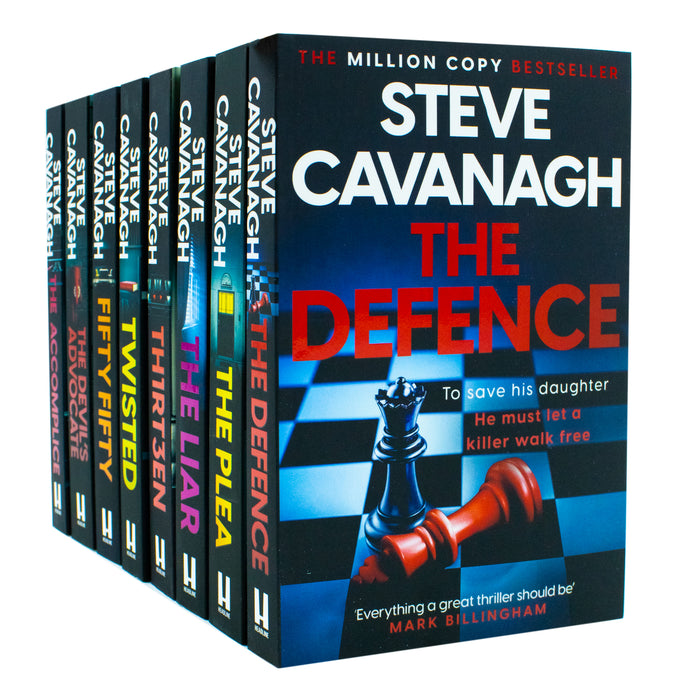 Steve Cavanagh Eddie Flynn Series 8 Books Collection Set Accomplice, Defence, Liar - The Book Bundle