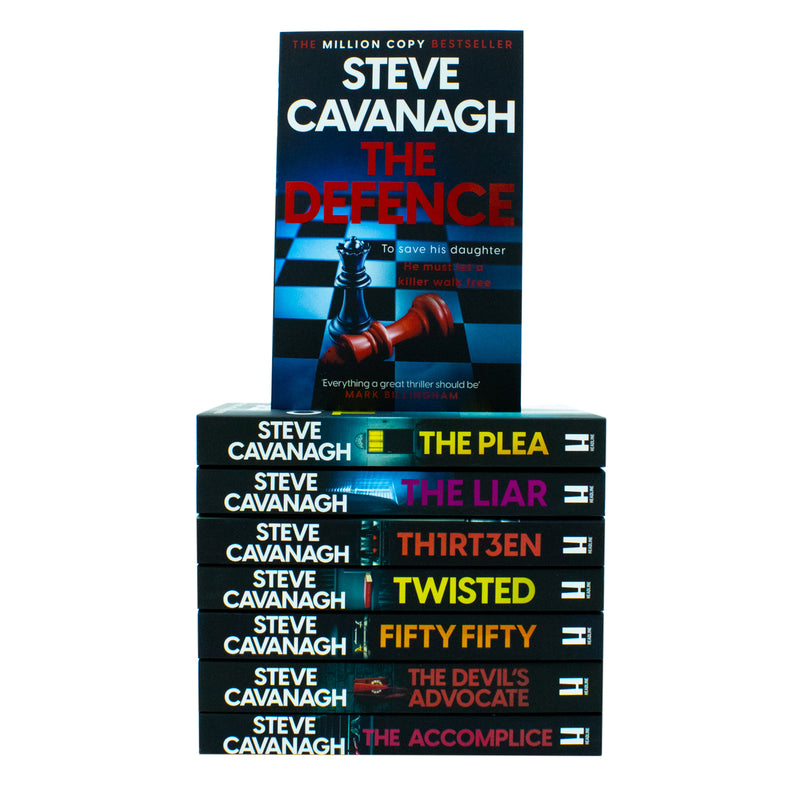 Steve Cavanagh Eddie Flynn Series 8 Books Collection Set Accomplice, Defence, Liar - The Book Bundle