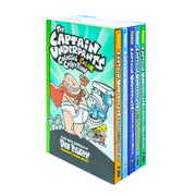 Collection of five Captain Underpants books by Dav Pilkey, including Attack of the Talking Toilets, from Scholastic UK edition.