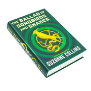 Hardcover of The Ballad of Songbirds and Snakes by Suzanne Collins, prequel to The Hunger Games, published by Scholastic.
