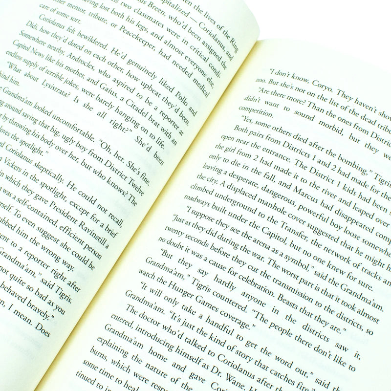 Hardcover of The Ballad of Songbirds and Snakes by Suzanne Collins, a fiction novel and prequel to The Hunger Games, published by Scholastic.