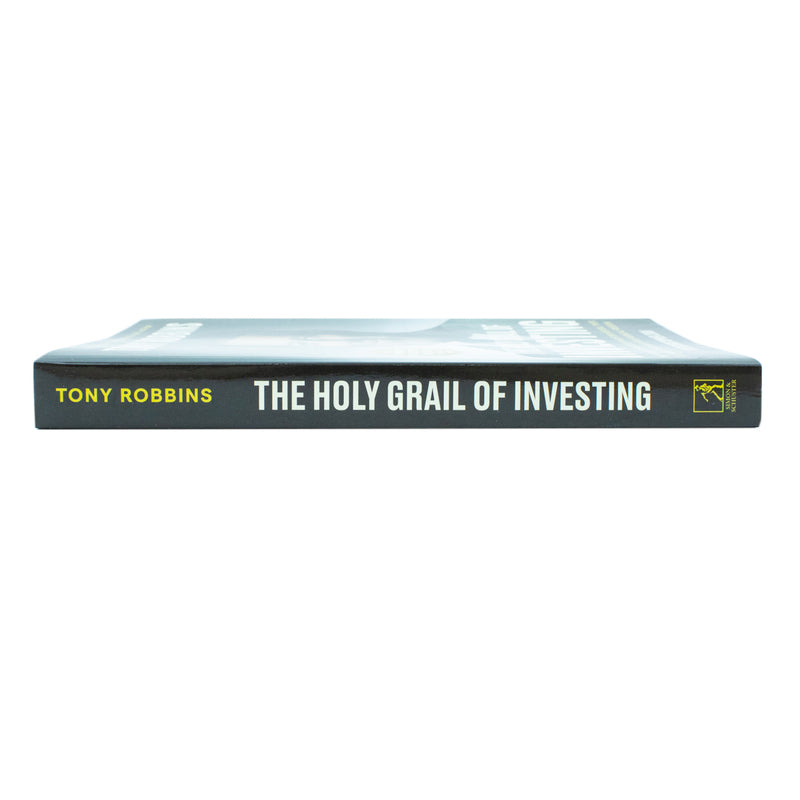 Book cover of "The Holy Grail of Investing" by Tony Robbins, published by Simon & Schuster UK, featuring bold title text and colorful design.
