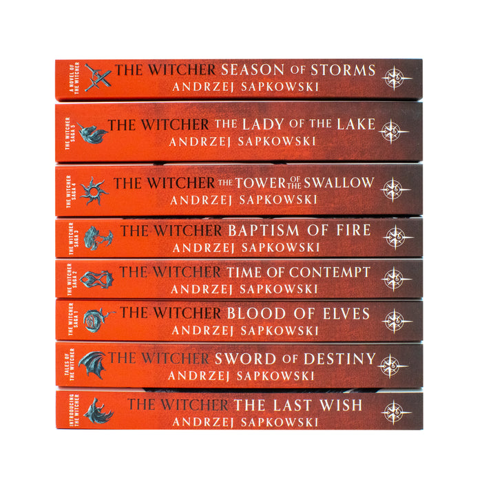The Witcher Boxed Set 2024: The Last Wish, Sword of Destiny, Blood of Elves, Time of Contempt, Baptism of Fire, The Tower of The Swallow, The Lady of the Lake, Season of Storms - The Book Bundle