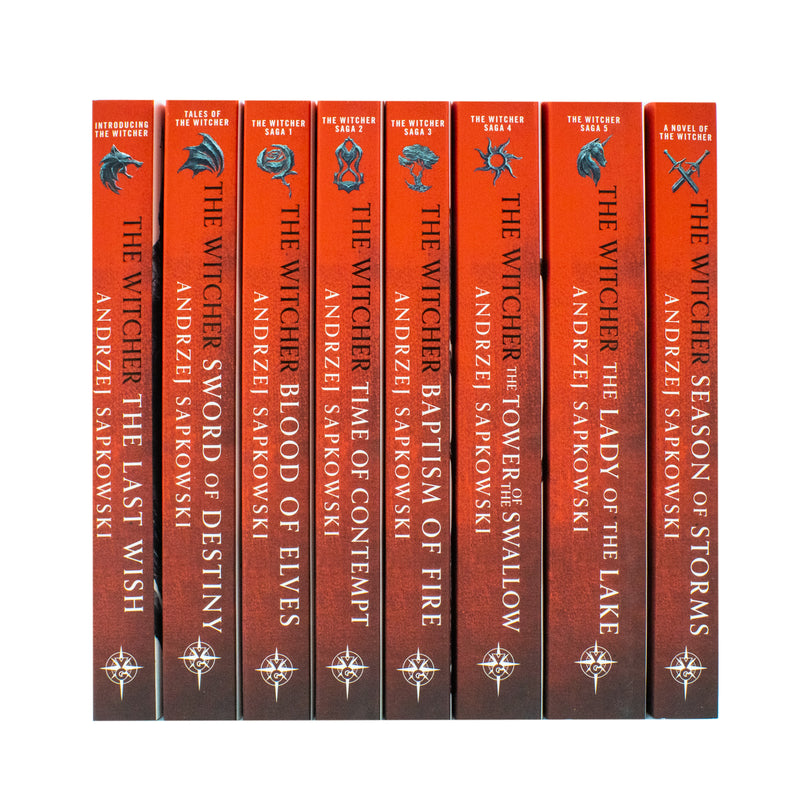 The Witcher Boxed Set 2024: The Last Wish, Sword of Destiny, Blood of Elves, Time of Contempt, Baptism of Fire, The Tower of The Swallow, The Lady of the Lake, Season of Storms - The Book Bundle