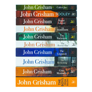 Set of 10 John Grisham fiction paperback books from Hodder Paperbacks Ltd., featuring various novel covers in the collection.