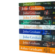 Set of 10 John Grisham fiction paperback books from the Hodder Paperbacks collection, featuring classic legal thrillers.