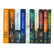 Set of 10 John Grisham paperback fiction books from the Hodder Paperbacks Ltd. collection, featuring various gripping legal dramas.