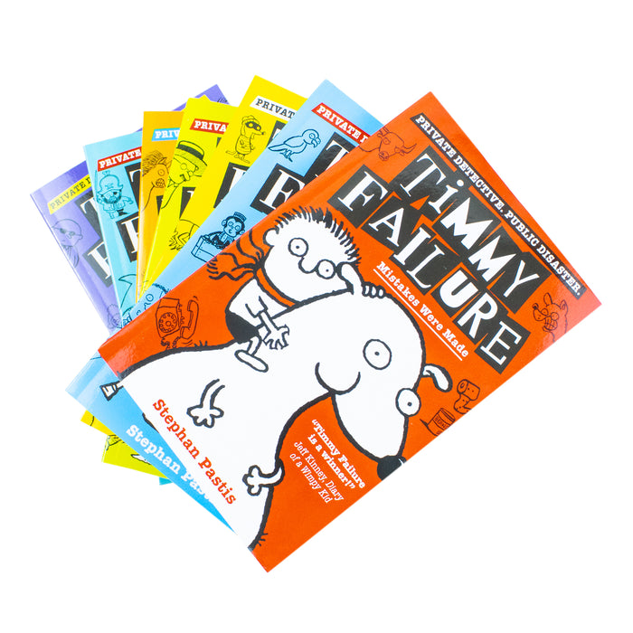 Timmy Failure Series Stephan Pastis 7 Books Collection Set (Mistakes Were Made, We Meet Again)