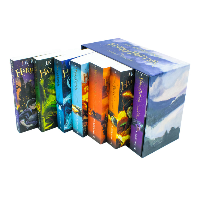Harry Potter Complete Full 7 Books Childrens Box Set Collection by J.K. Rowling - The Book Bundle