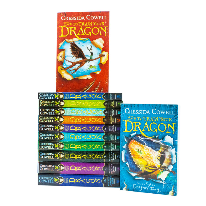 How to Train Your Dragon Series Collection 12 Books Set By Cressida Cowell Hero - The Book Bundle