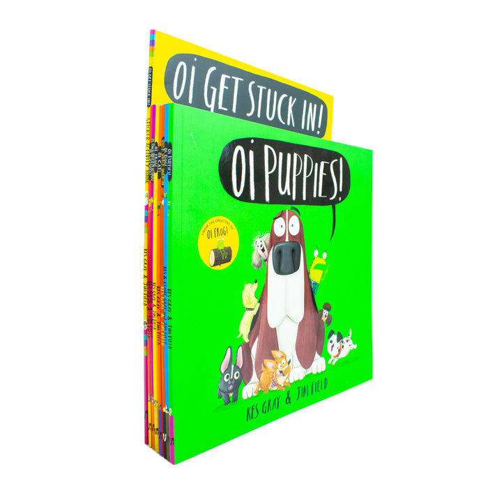 Oi Frog and Friends Collection 8 Books Set by Kes Gray Oi Aardvark!, Oi Puppies - The Book Bundle