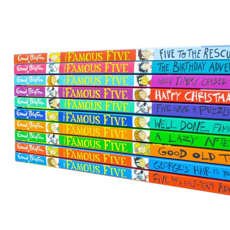 The Famous Five Adventures Short Story Collection 10 Books Set By Enid Blyton - The Book Bundle
