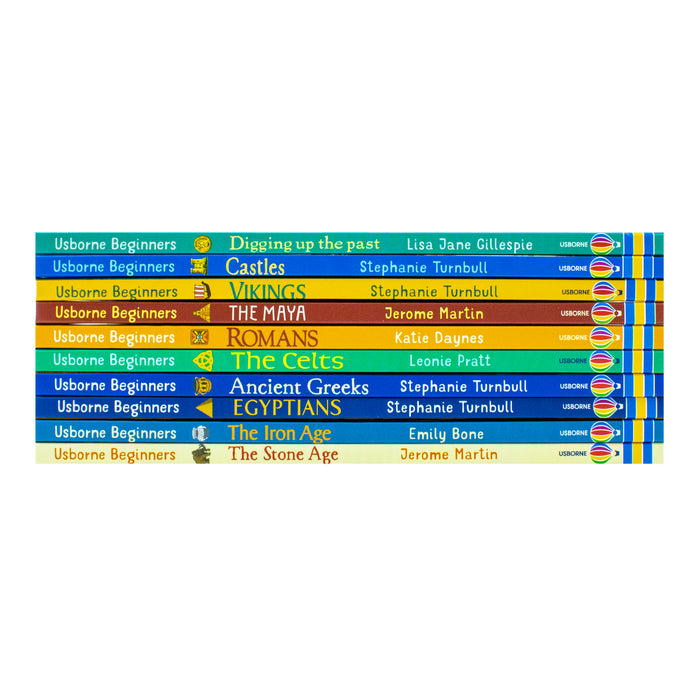 Usborne Beginners History 10 Books Collection Box Set Stone Age, Iron Age, Egypt - The Book Bundle
