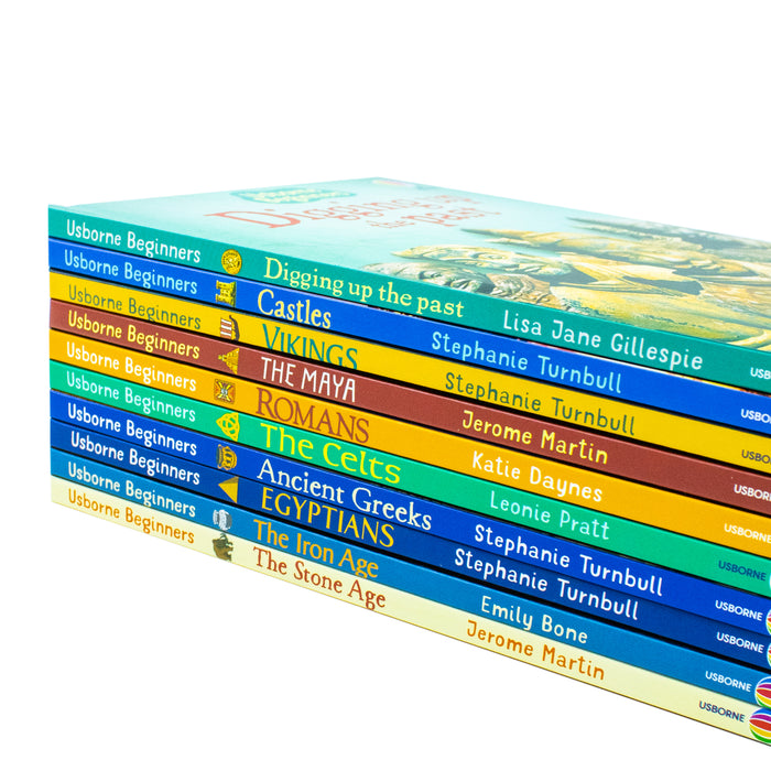 Usborne Beginners History 10 Books Collection Box Set Stone Age, Iron Age, Egypt - The Book Bundle