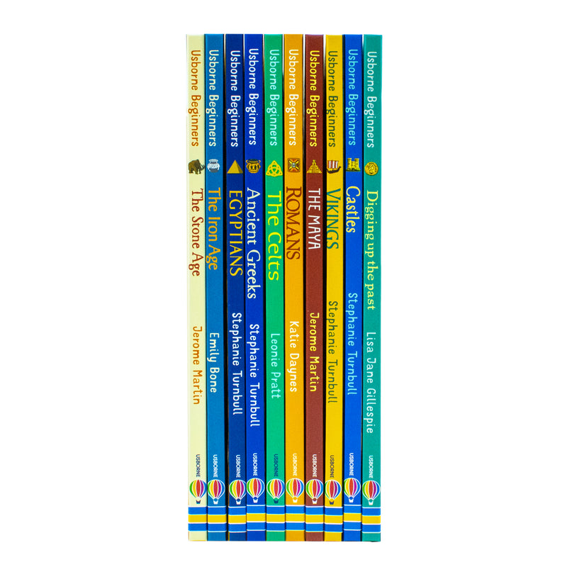 Usborne Beginners History 10 Books Collection Box Set Stone Age, Iron Age, Egypt - The Book Bundle