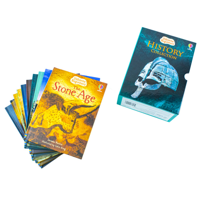 Usborne Beginners History 10 Books Collection Box Set Stone Age, Iron Age, Egypt - The Book Bundle