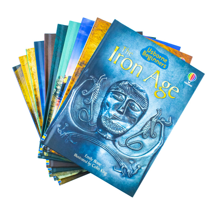 Usborne Beginners History 10 Books Collection Box Set Stone Age, Iron Age, Egypt - The Book Bundle