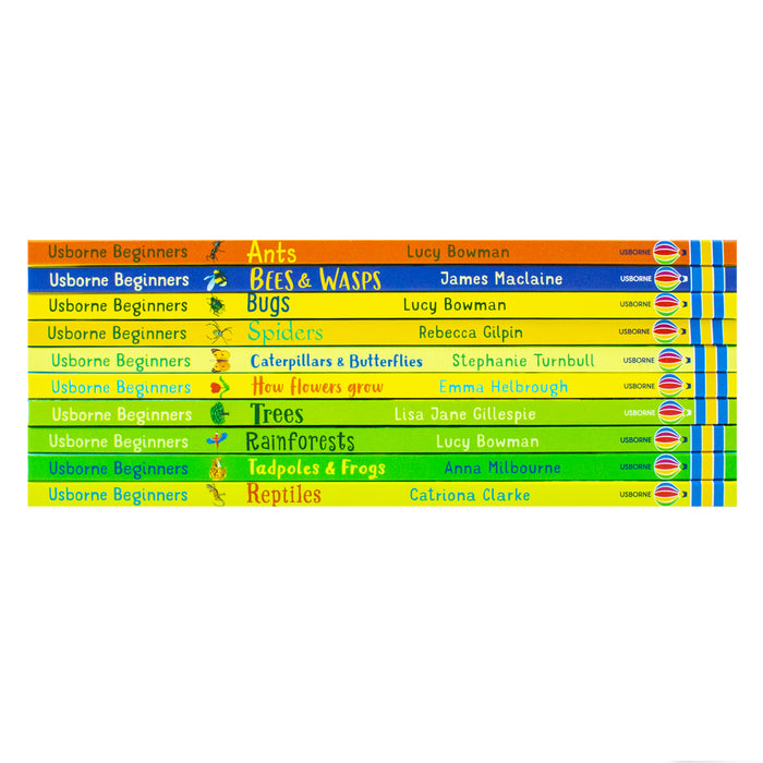 Usborne Beginners Nature 10 Books Box Set Collection (Reptiles, Rainforests,Tree) - The Book Bundle