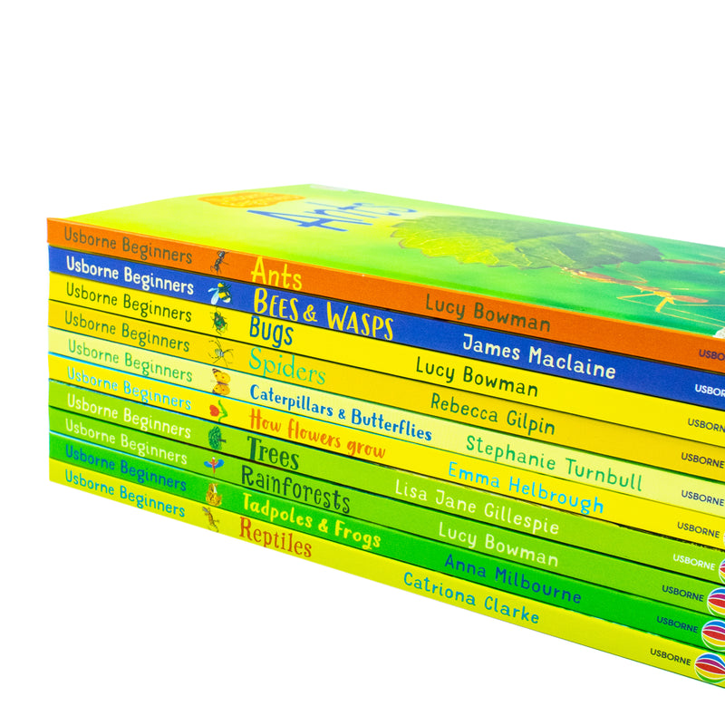 Usborne Beginners Nature 10 Books Box Set Collection (Reptiles, Rainforests,Tree) - The Book Bundle