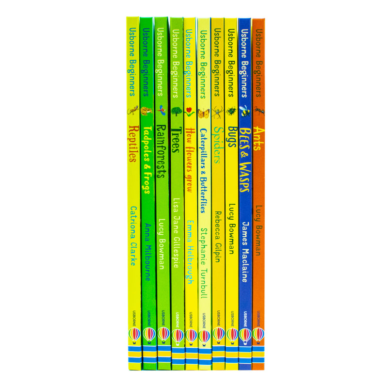 Usborne Beginners Nature 10 Books Box Set Collection (Reptiles, Rainforests,Tree) - The Book Bundle