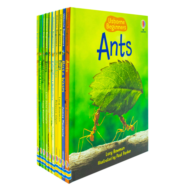 Usborne Beginners Nature 10 Books Box Set Collection (Reptiles, Rainforests,Tree) - The Book Bundle