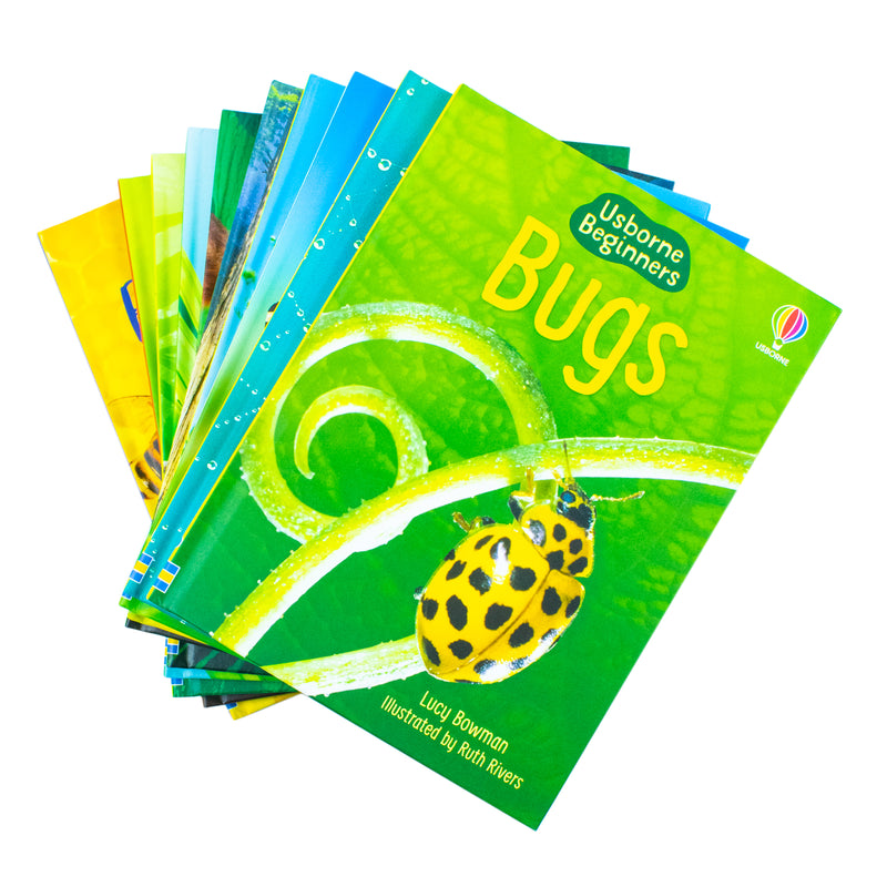 Usborne Beginners Nature 10 Books Box Set Collection (Reptiles, Rainforests,Tree) - The Book Bundle