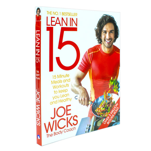Bluebird paperback of Joe Wicks' Lean In 15: The Shift Plan with 15-minute meals and workouts, featuring the book cover.